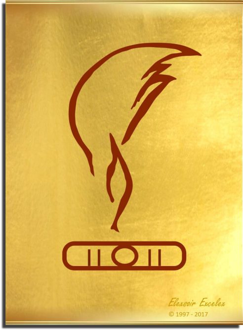 Brass Plate No. 36 of 44 - Book of Symbols - Copyright 1997-2019 Elexsoir Excelex Thou Art