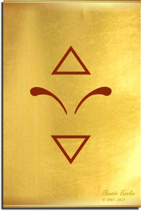 Brass Plate No. 32 of 44 - Book of Symbols - Copyright 1997-2019 Elexsoir Excelex Thou Art