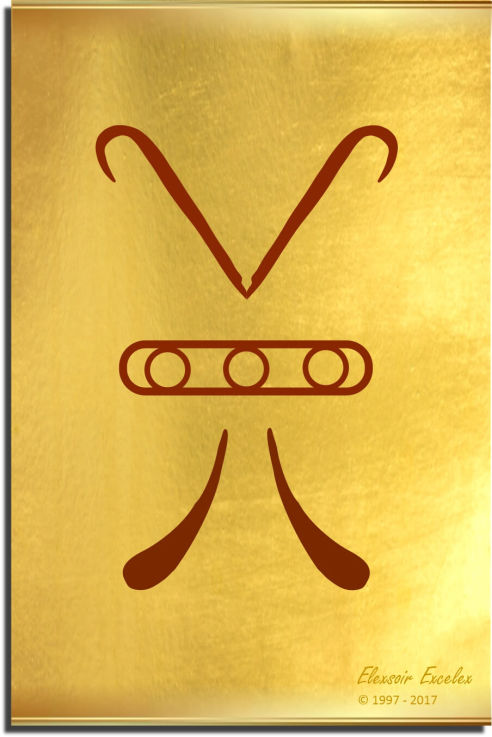 Brass Plate No. 38 of 44 - Book of Symbols - Copyright 1997-2019 Elexsoir Excelex Thou Art