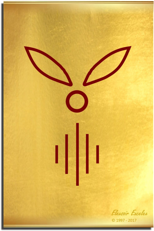 Brass Plate No. 44 of 44 - Book of Symbols - Copyright 1997-2019 Elexsoir Excelex Thou Art